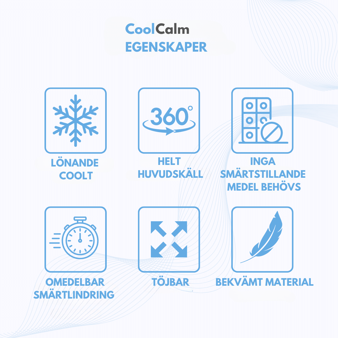 CoolCalm™ - Huvudvärk, Migrän och Avstressningsmössa